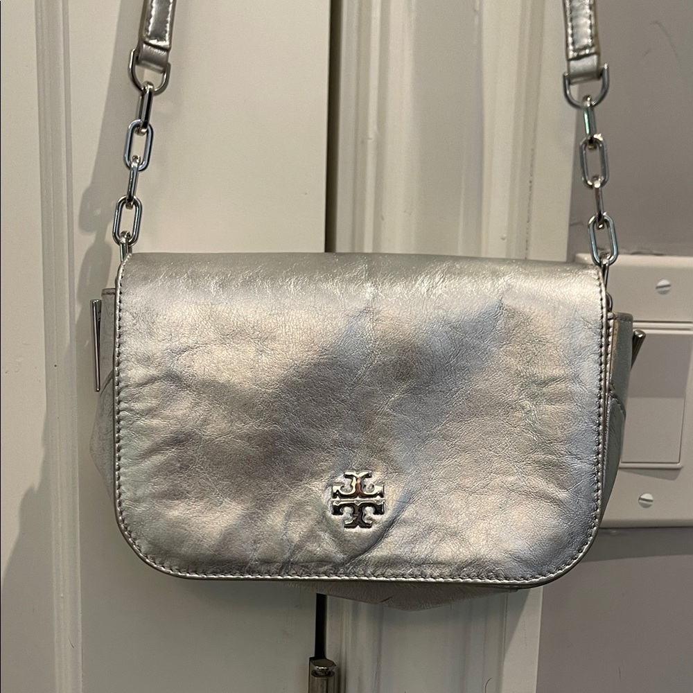 Tory Burch Silver Crossbody Bag